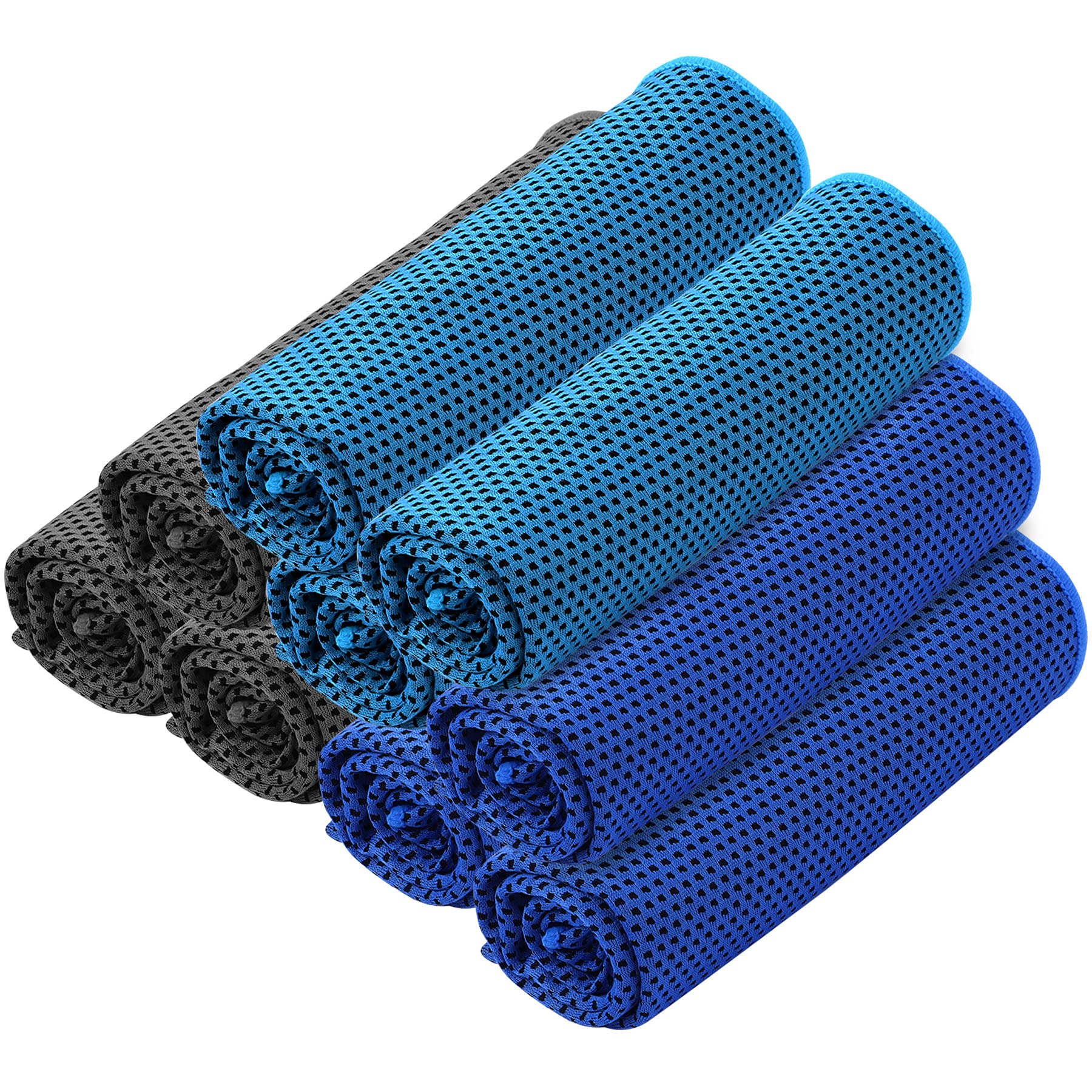 AUGSUN 9-Pack Cooling Sports Towels - Quick Dry Microfiber Ice Towels for Neck, Yoga, Gym, Camping, Running & Fitness - Perfect for Hot Weather Workouts & Outdoor Activities