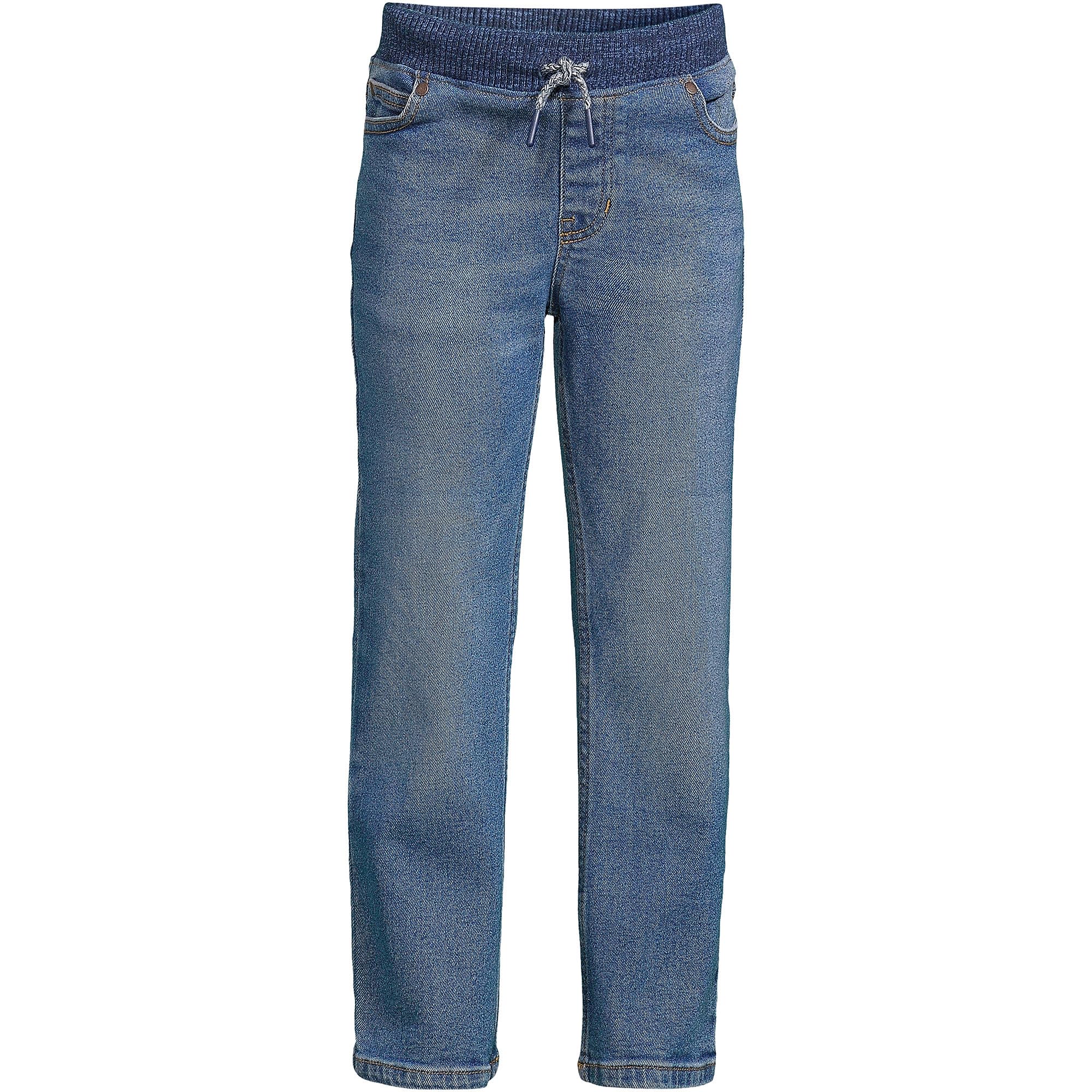 Boys Stretch Pull-On Jeans by Lands' End - Play & School Comfort