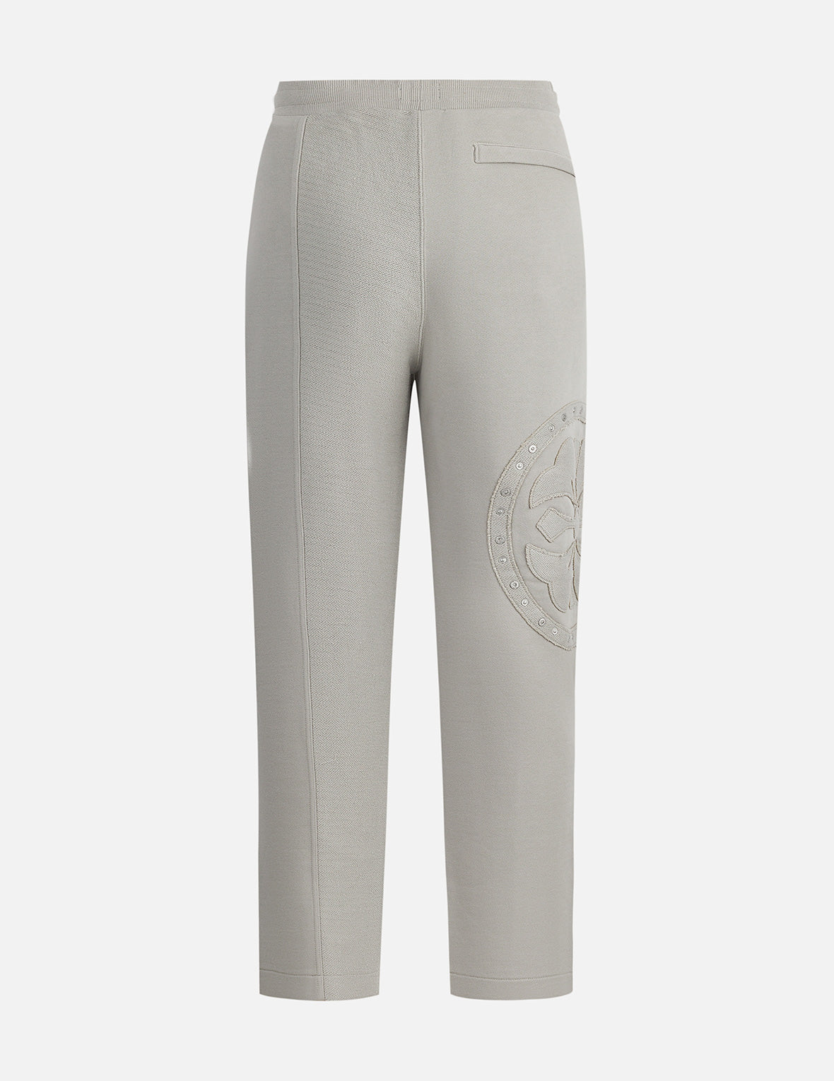 Stylish Kamon Appliqué & Fabric Blocking Sweatpants for Women - Comfortable Fashion Fit for Casual Wear, Lounge & Workout
