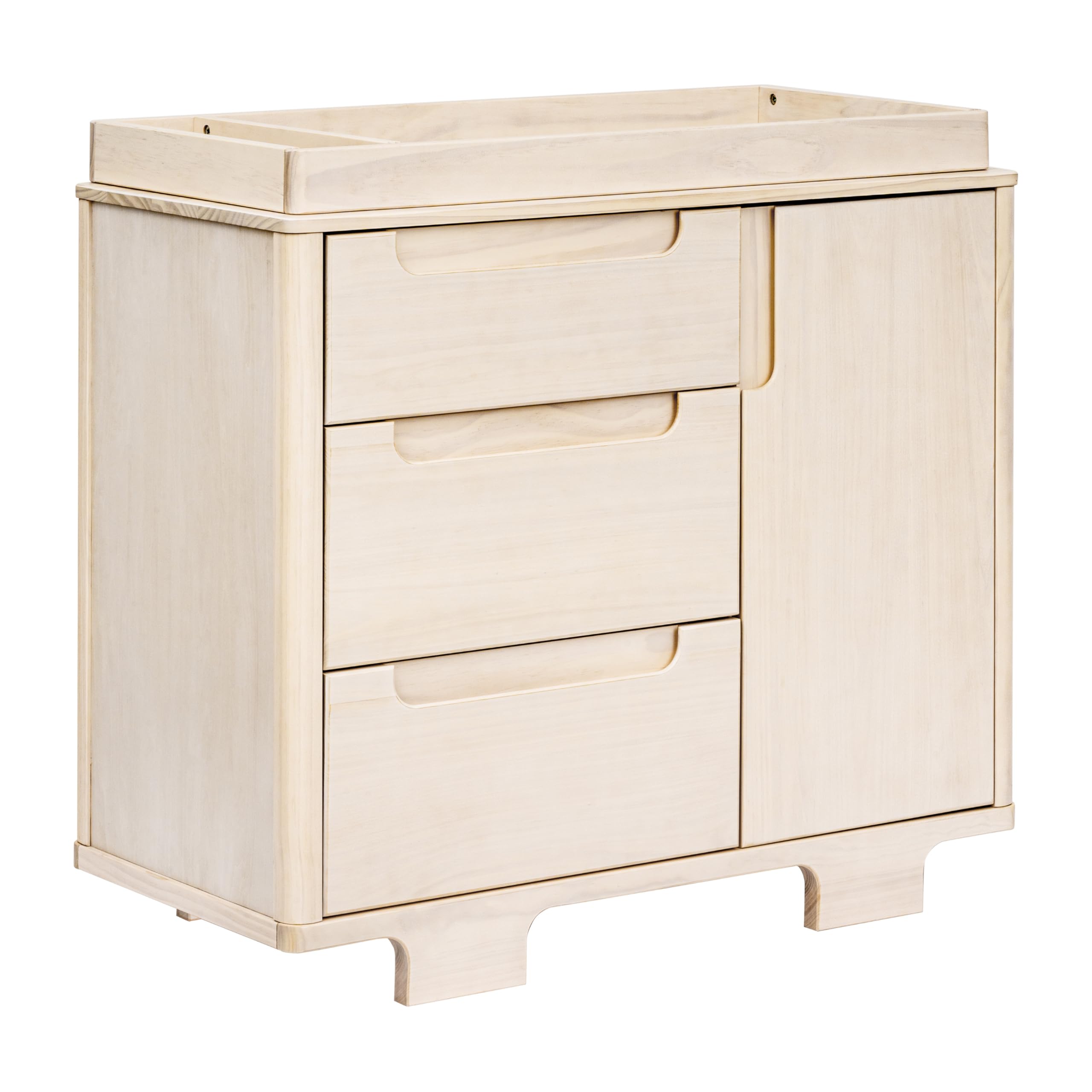 Babyletto Yuzu 3-Drawer Dresser in Washed Natural - Greenguard Gold Certified Eco-Friendly Nursery Furniture for Baby's Room Organization & Storage
