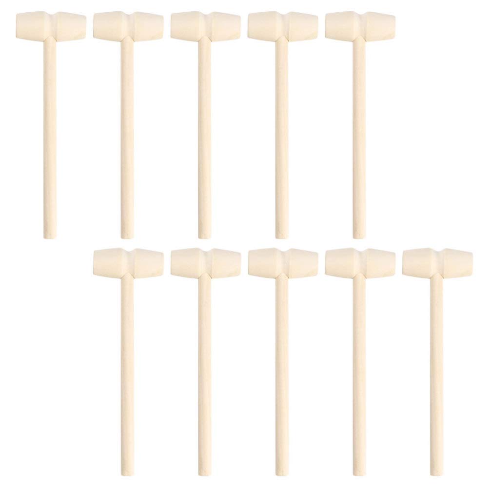 Toyvian Mini Wooden Hammers & Mallets - 20pc Kids Educational Pounding Toy Set for Early Learning & Motor Skills Development | Perfect for Toddler Montessori Activities, Classroom Tools & Sensory Play
