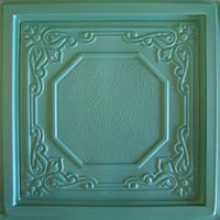 Lisbona Green 24x24 PVC Ceiling Tile - Waterproof & Fire-Resistant for Home, Office & Commercial Spaces