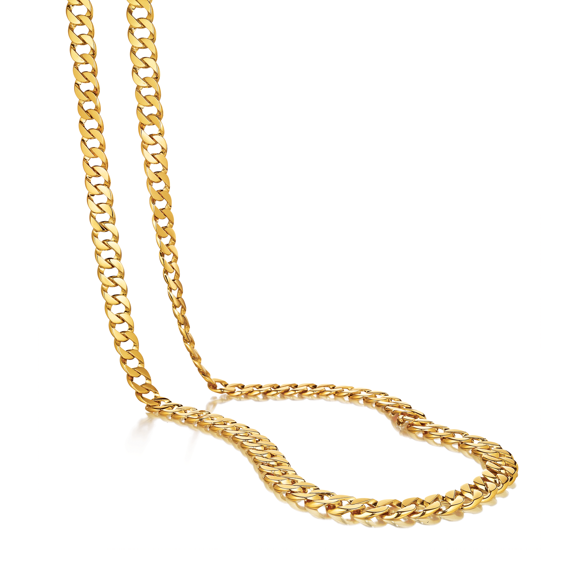 Double Wrap Curb Link Necklace for Women - 18K Gold Plated Stainless Steel Chunky Chain Layered Necklace - Perfect for Everyday Wear, Date Night & Gift Giving