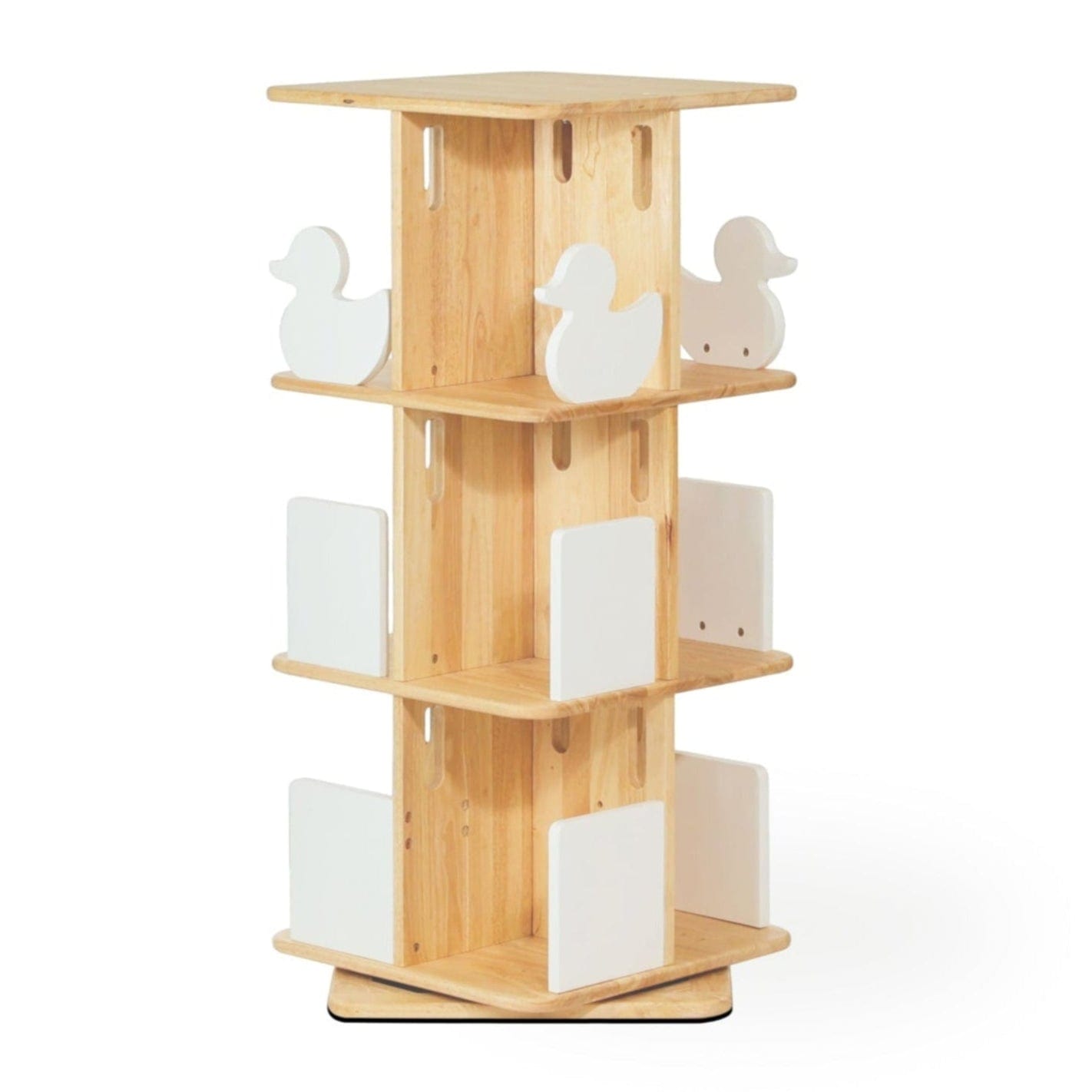 Montessori Rotating Bookcase for Kids - Wooden Bookshelf with 360° Rotation - Perfect for Classroom, Playroom & Nursery Organization