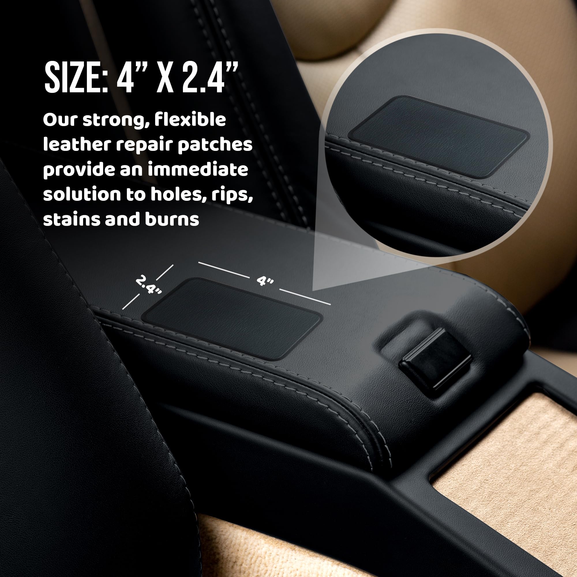 Brown MastaPlasta Self-Adhesive Suede Repair Patches - Fix Scratches & Tears on Furniture, Shoes & Bags - Durable Leather Repair Kit for Home & Car Interior