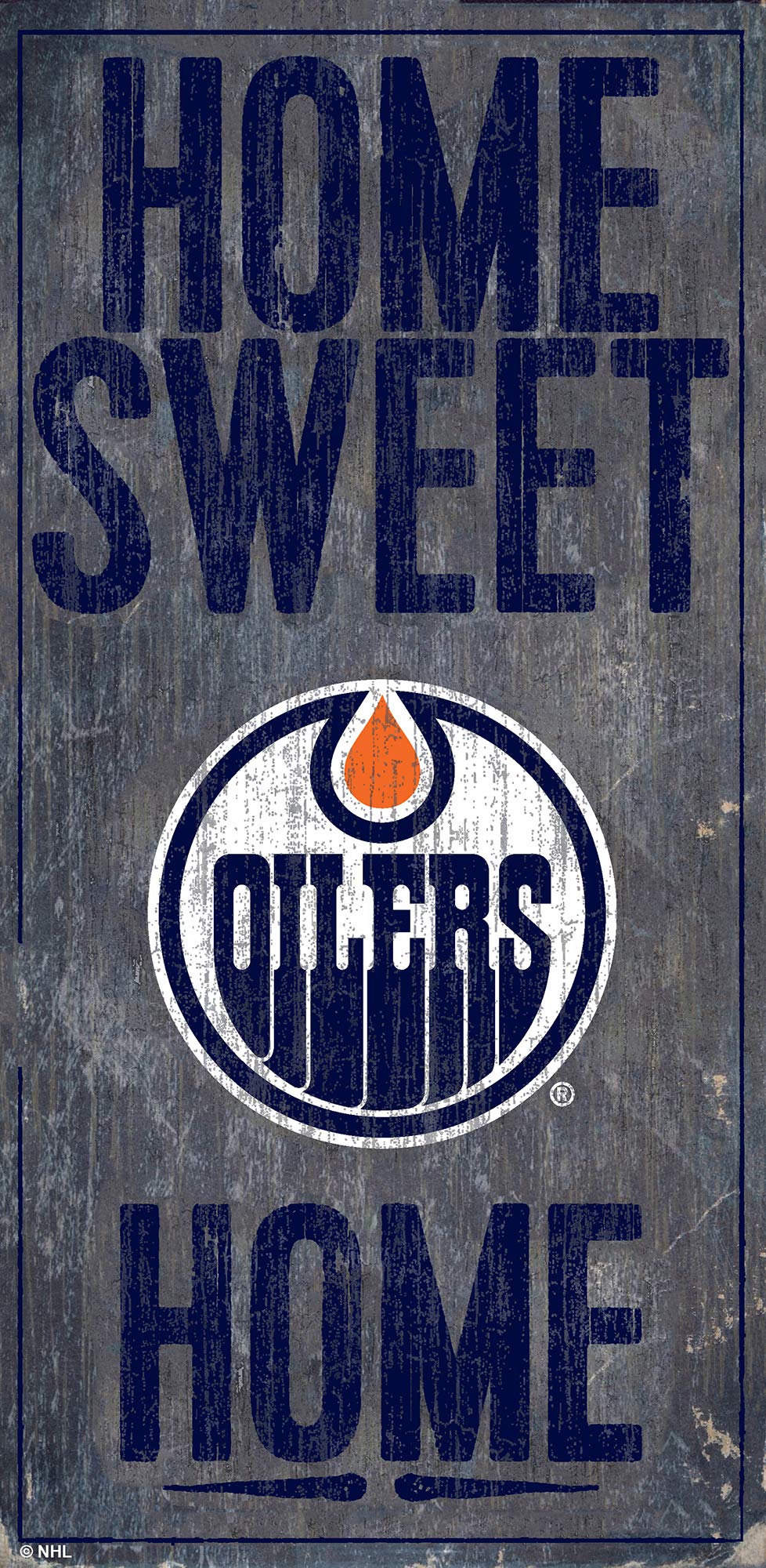 Fan Creations NHL Edmonton Oilers Unisex Home Sweet Home Team Color 6x12 Inch Decorative Sign - Perfect for Game Room, Man Cave, or Hockey Fan Gift