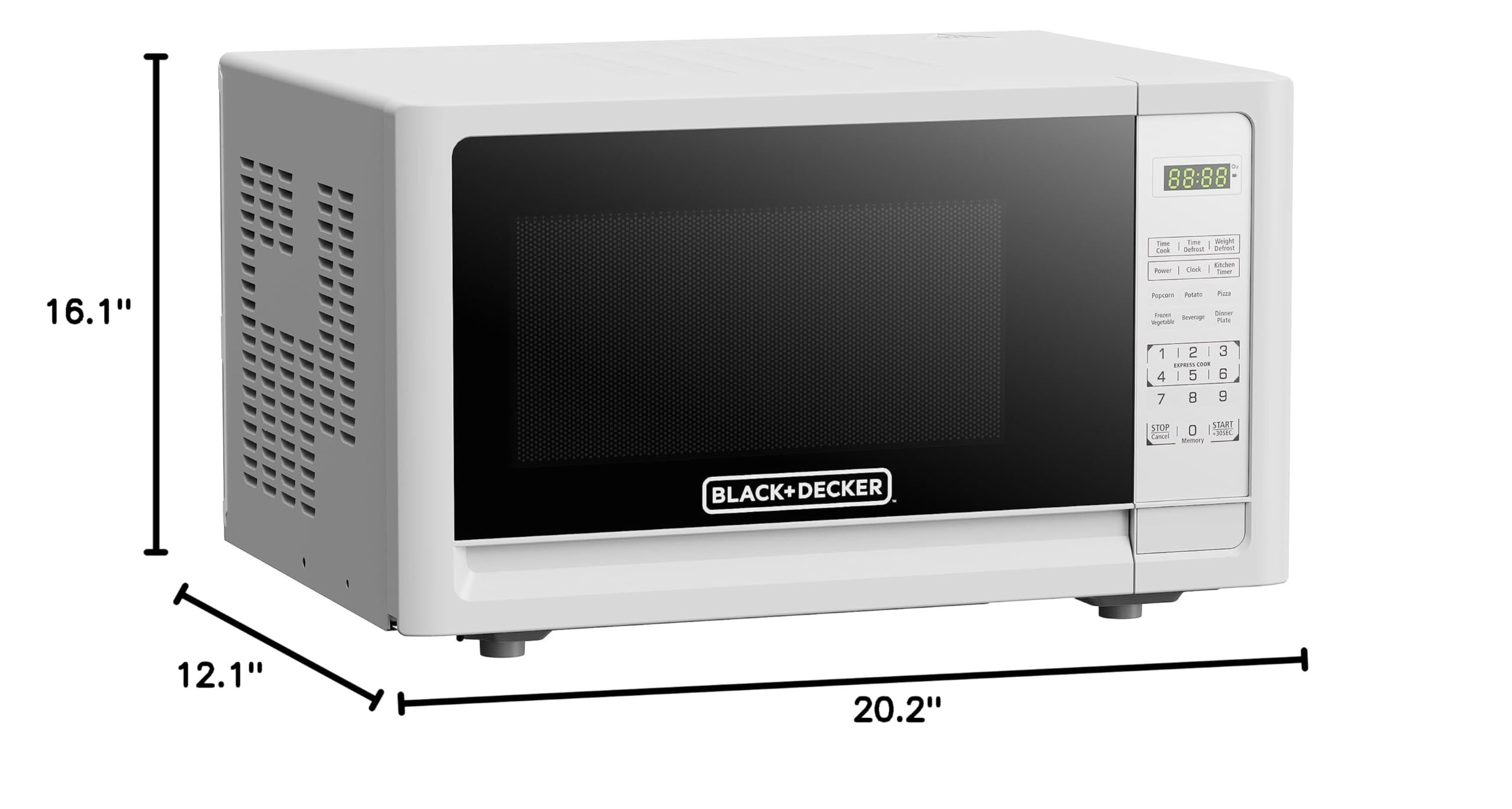 Black+Decker 1.1 Cu. Ft 1000W Countertop Microwave Oven with LED Display & Child Safety Lock - Perfect for Small Kitchens, Dorms & Office Break Rooms