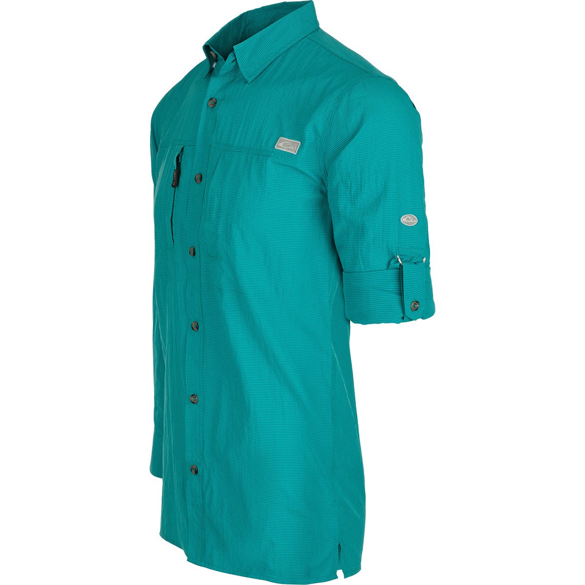 Classic Seersucker Long Sleeve Mini Check Shirt for Men - Casual Summer Wear, Office Outfit & Vacation Style