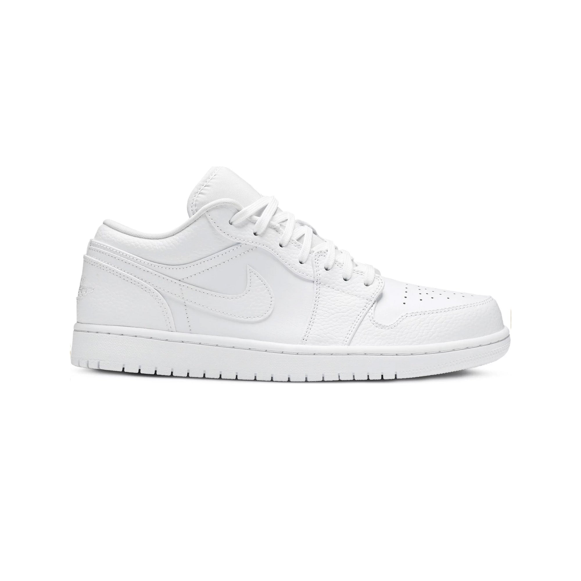 Air Jordan 1 Low 'Triple White Tumbled Leather' Sneakers (2020) - Men's Basketball Shoes for Casual Wear & Street Style Fashion