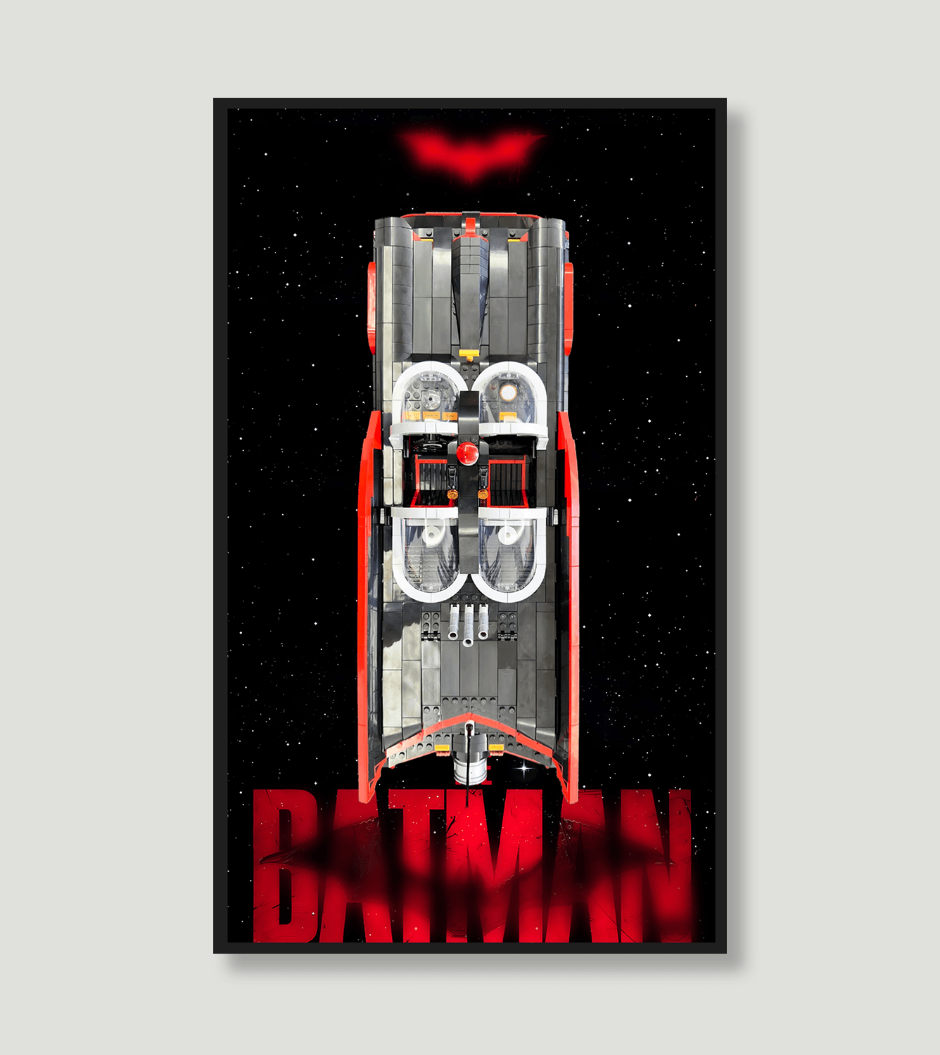 Lego DC Batman Batmobile 76328 Wall Display Frame - Showcase Your Lego Superhero Collection | Perfect for Home Decor & Toy Room Organization