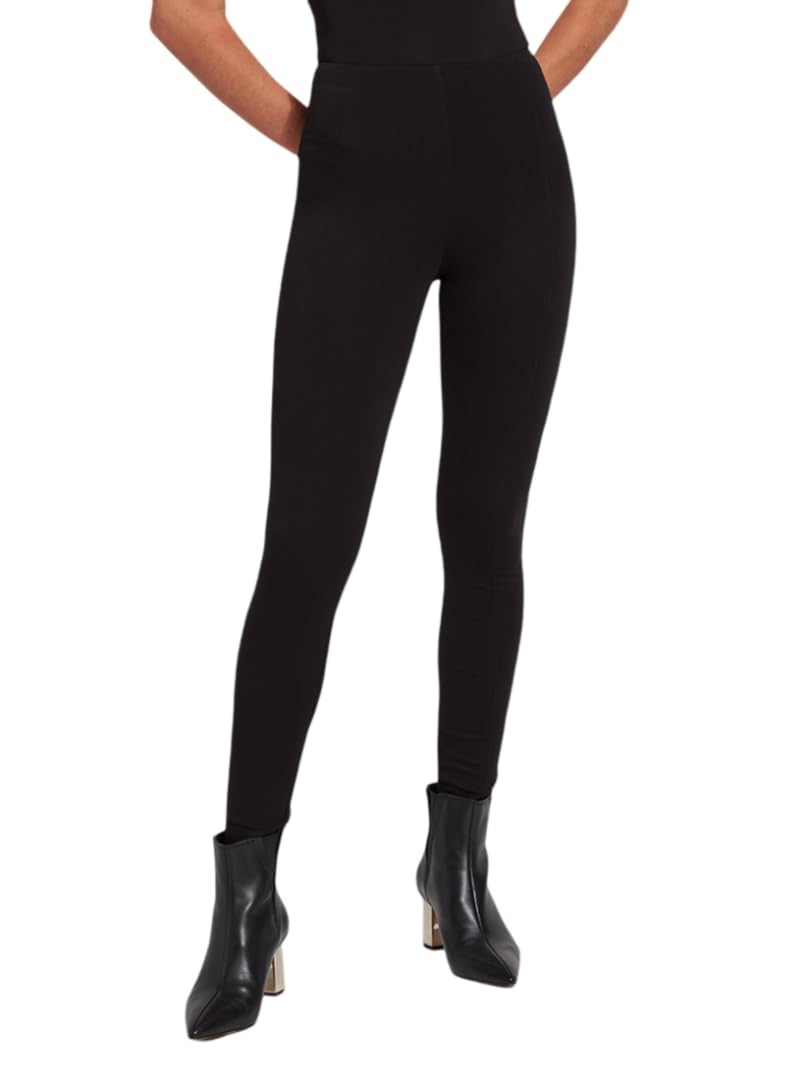 Lyssé Women's Taylor Seamed Lightweight Ponte Leggings - High Waisted Yoga Pants for Workout, Running & Everyday Comfort