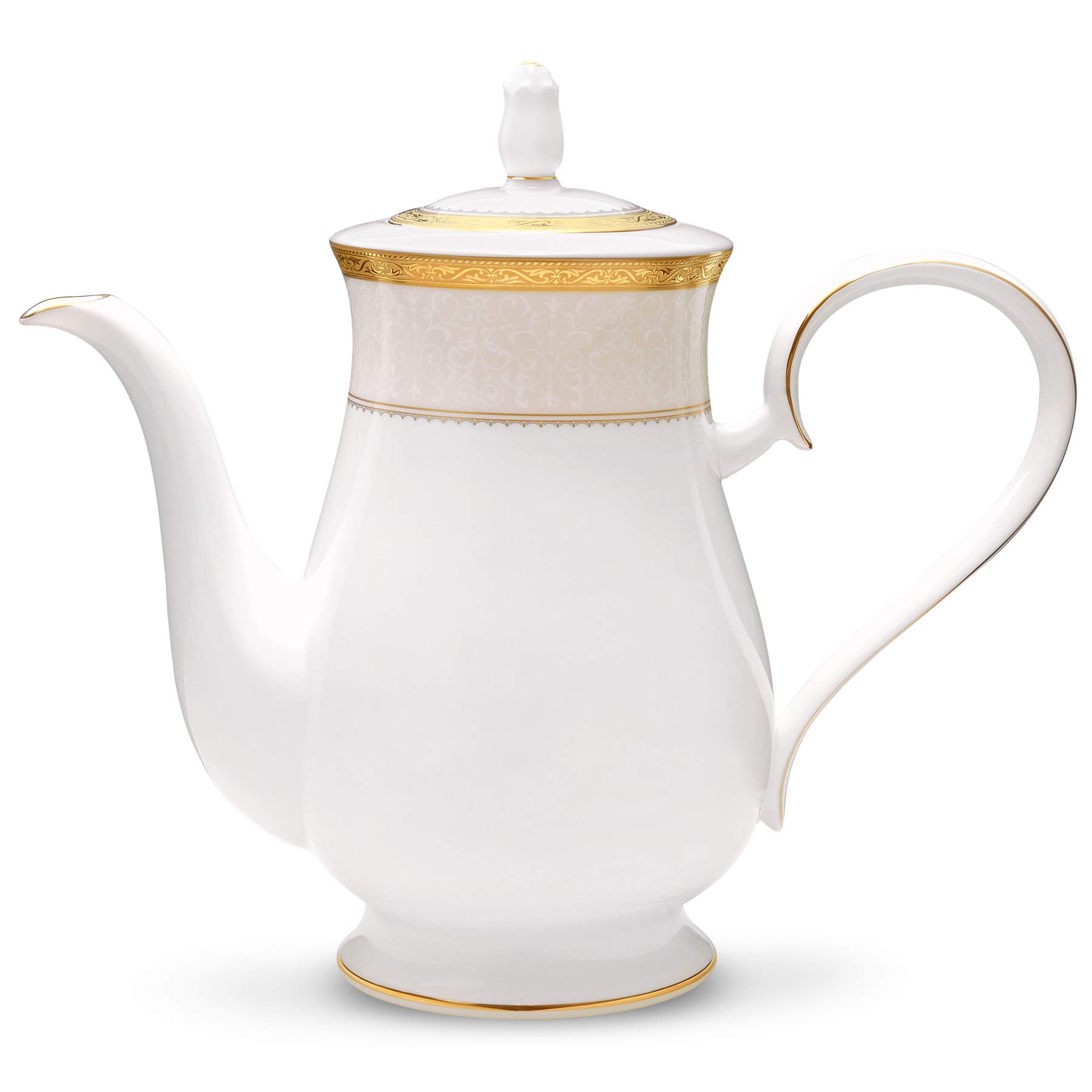 Noritake Odessa 48-Ounce Gold Coffee Server - Elegant Tea & Coffee Carafe for Home, Restaurants & Catering - Perfect for Serving Hot Beverages at Parties & Events