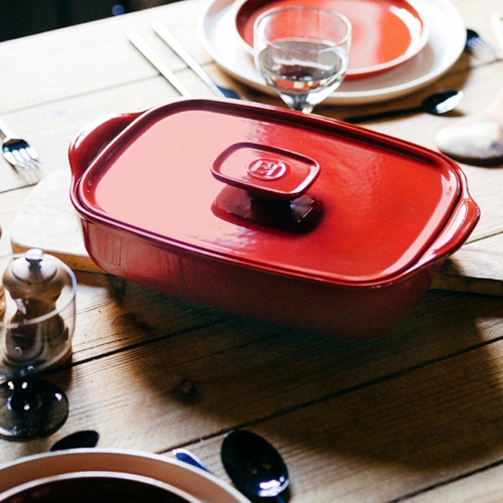 Emile Henry Oven Dish Lid - Premium Ceramic Bakeware Cover for Casseroles, Roasts & Stews - Perfect for Baking, Serving & Storing Leftovers