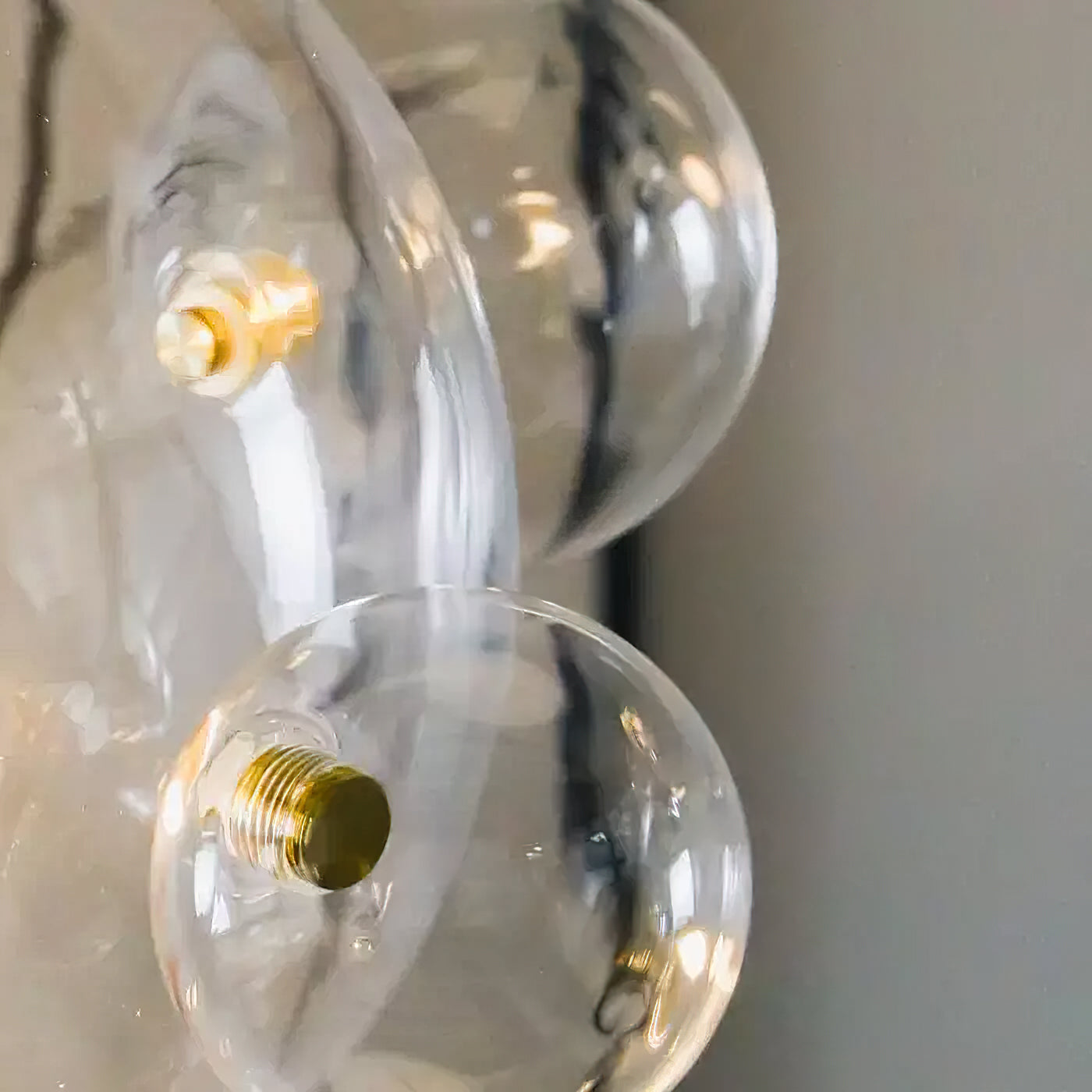 Murlamp Bubble Pendant Light - Modern Glass Globe Ceiling Fixture for Dining Room, Kitchen Island & Bedroom Lighting | Dimmable LED Hanging Lamp for Home Decor