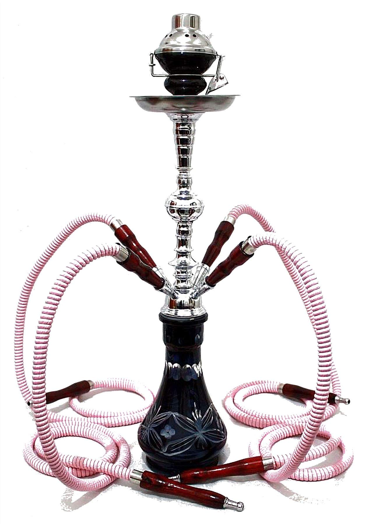 Premium 4-Hose Dark Hookah Set for Sale – Wholesale & Best Purchase | Cool Hookah with No Tobacco & Nicotine | Perfect for Parties, Lounges & Relaxation