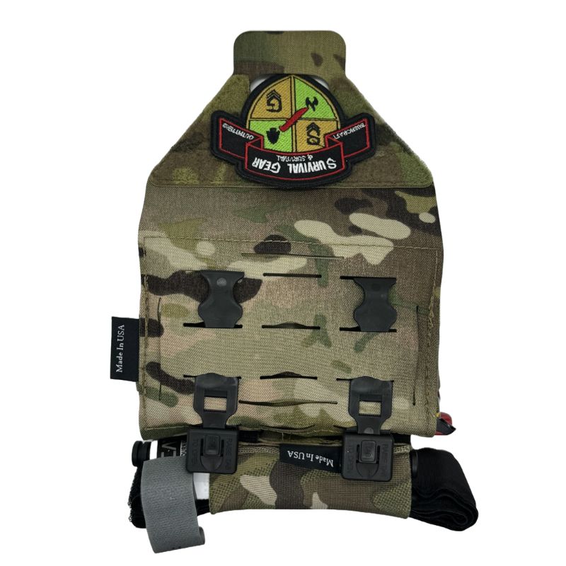IFAK Belt Kit - Tactical First Aid Pouch in MultiCam | Compact Medical Supplies for Outdoor, Hiking & Emergency Preparedness