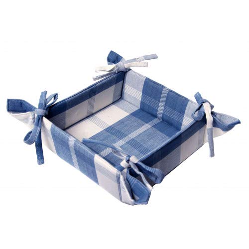5.5 x 5.5 Inch Bread Basket - Meridian Style Wicker Bread Serving Basket for Bread Rolls, Pastries, Fruits - Perfect for Kitchen, Dining Table, Picnics, and Party Serving