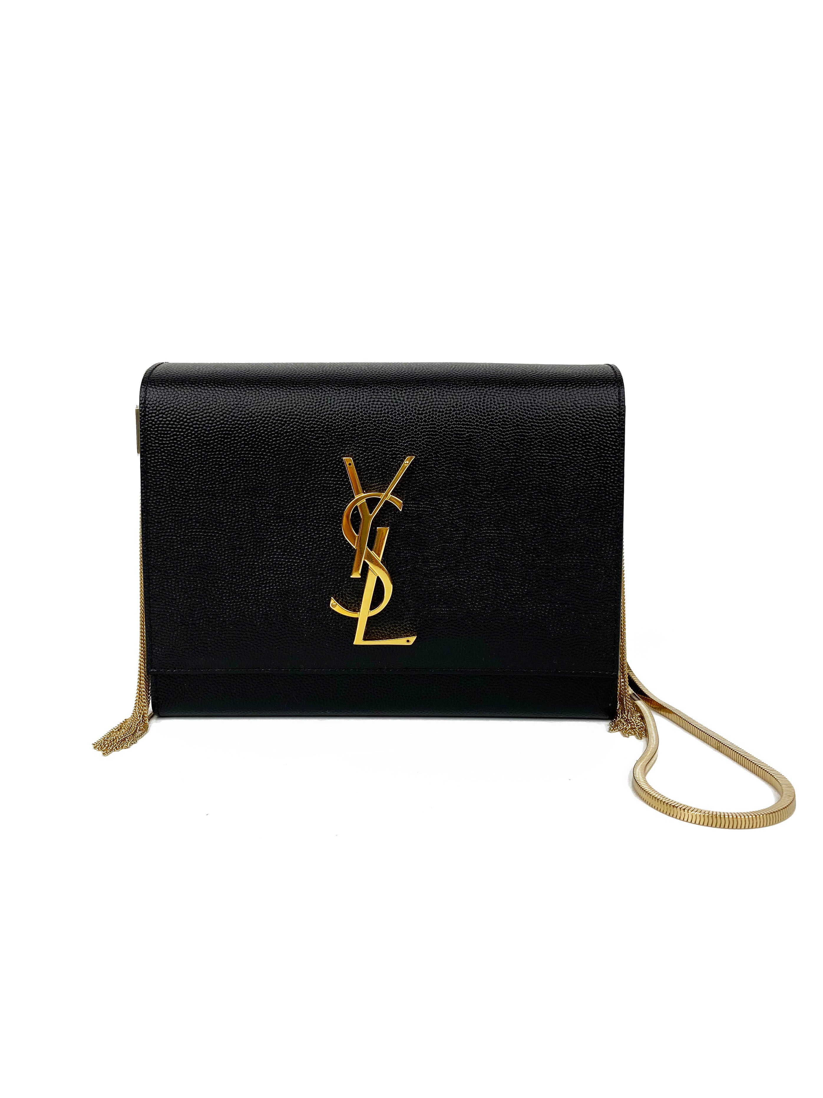 Saint Laurent Small Black Kate Box Bag with Side Tassels - Luxury Crossbody Purse for Women, Perfect for Evening Parties, Date Nights & Special Occasions
