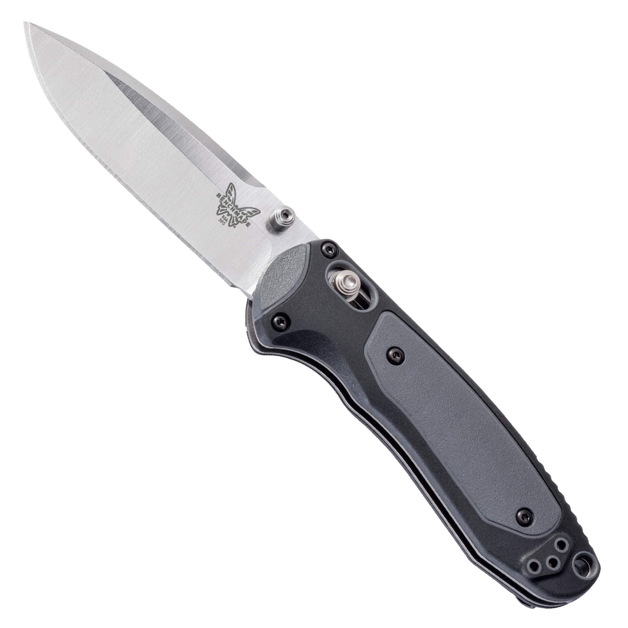 Benchmade Mini Boost 595 Folding Knife - USA Made Drop Point Blade EDC Pocket Knife for Outdoor Camping, Hiking & Everyday Carry