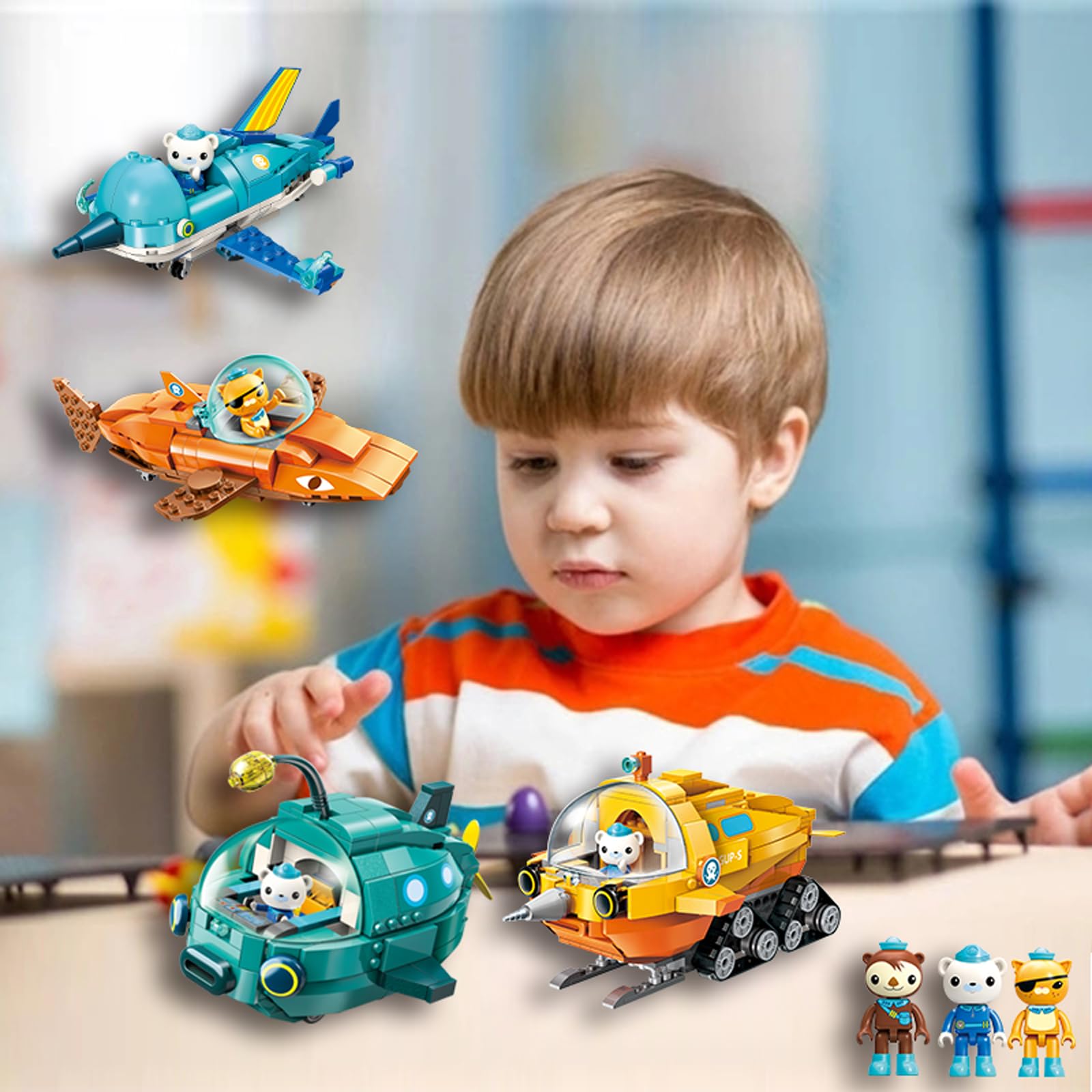 **Little Froggy Octonauts GUP-S Vehicle & Figure Building Block Set - 275PCS Creative Construction Toy Compatible with Lego Bricks - STEM Learning Gift for Boys & Girls Ages 6+ - Perfect for Imaginative Play, Birthday & Holiday Gifts**