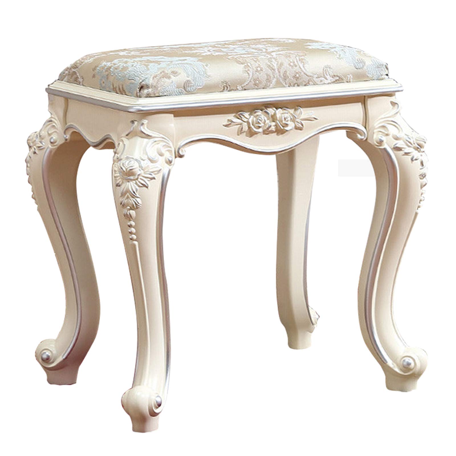 Thick Padded Vanity Stool - Makeup Bench for Bedroom & Bathroom
