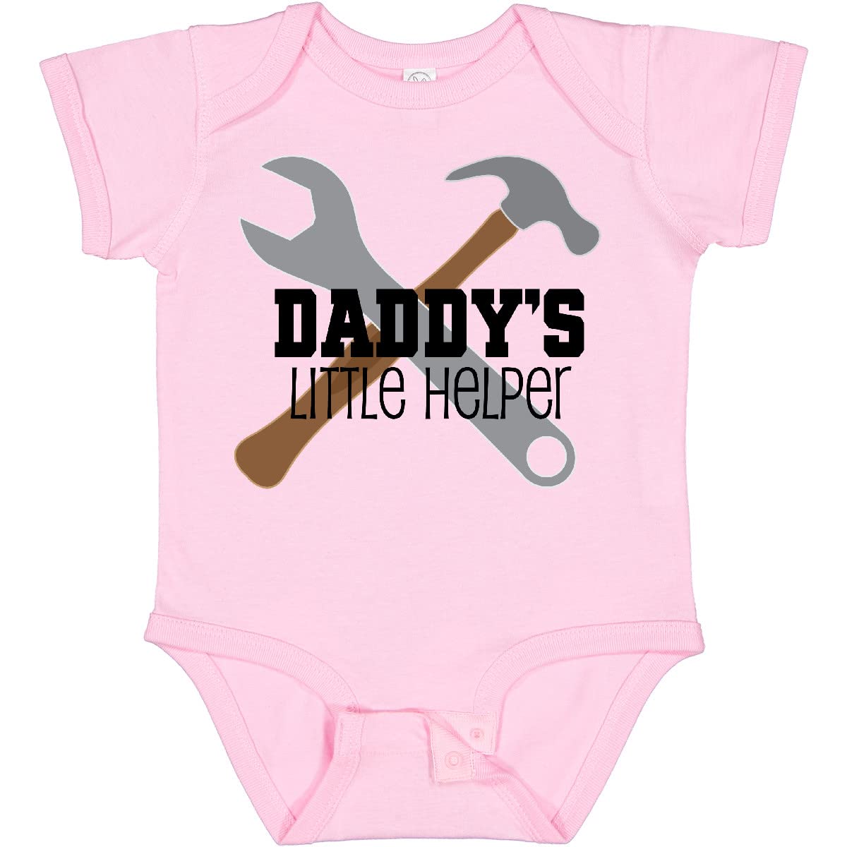 Inktastic Daddy's Little Helper Tool Set Baby Bodysuit - Cute Construction Theme Outfit for Newborns & Infants - Perfect for Father's Day, Baby Showers & Family Photos