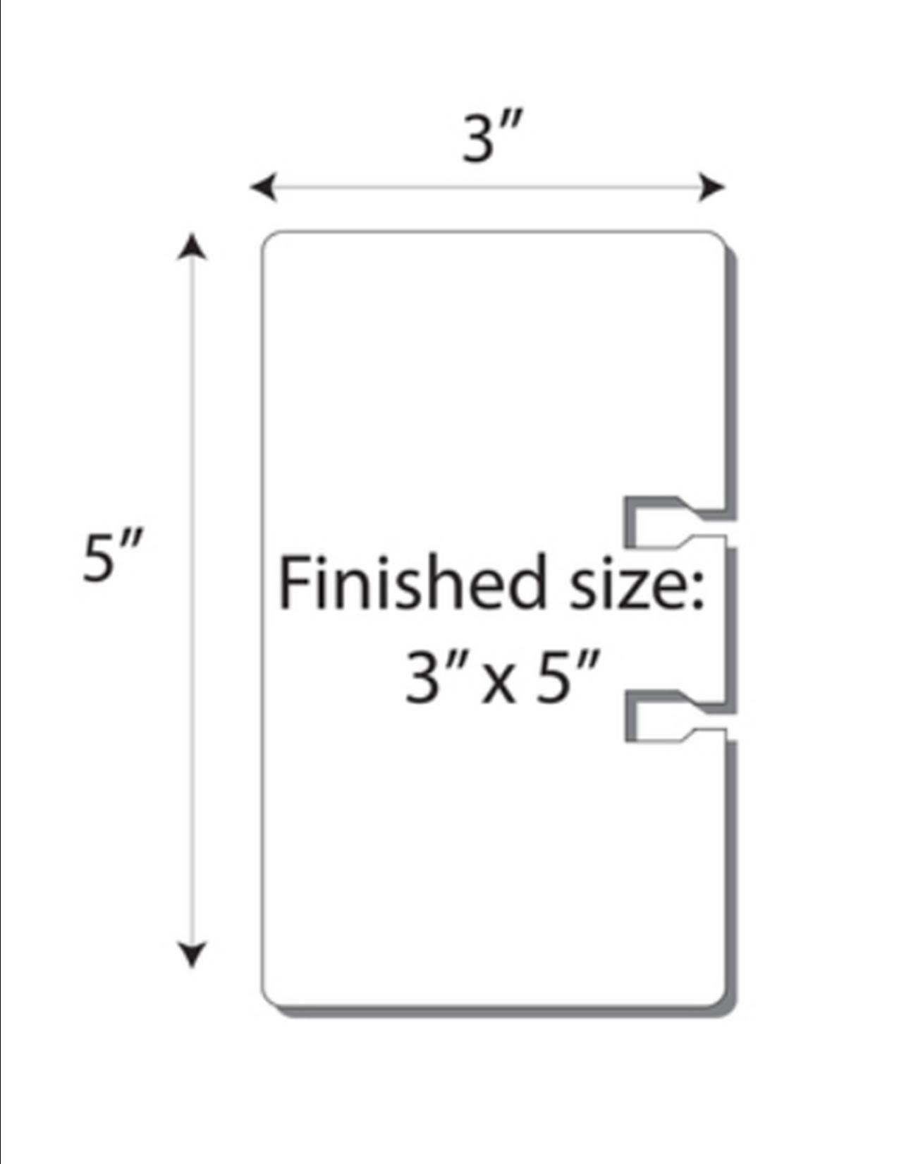 Print-Ready Jumbo Rotary File Cards No Tab 3x5 Inch, 4-Up on 8.5x11 Inch 67lb Vellum Paper - 250 Sheets (1000 Cards) for Office Organization, Filing Systems & Document Management