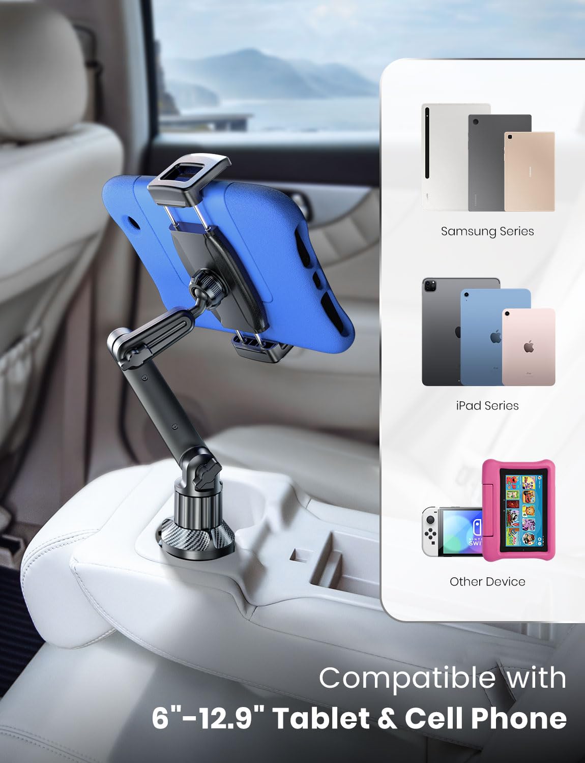 Car Tablet Holder for iPad & Phone (6