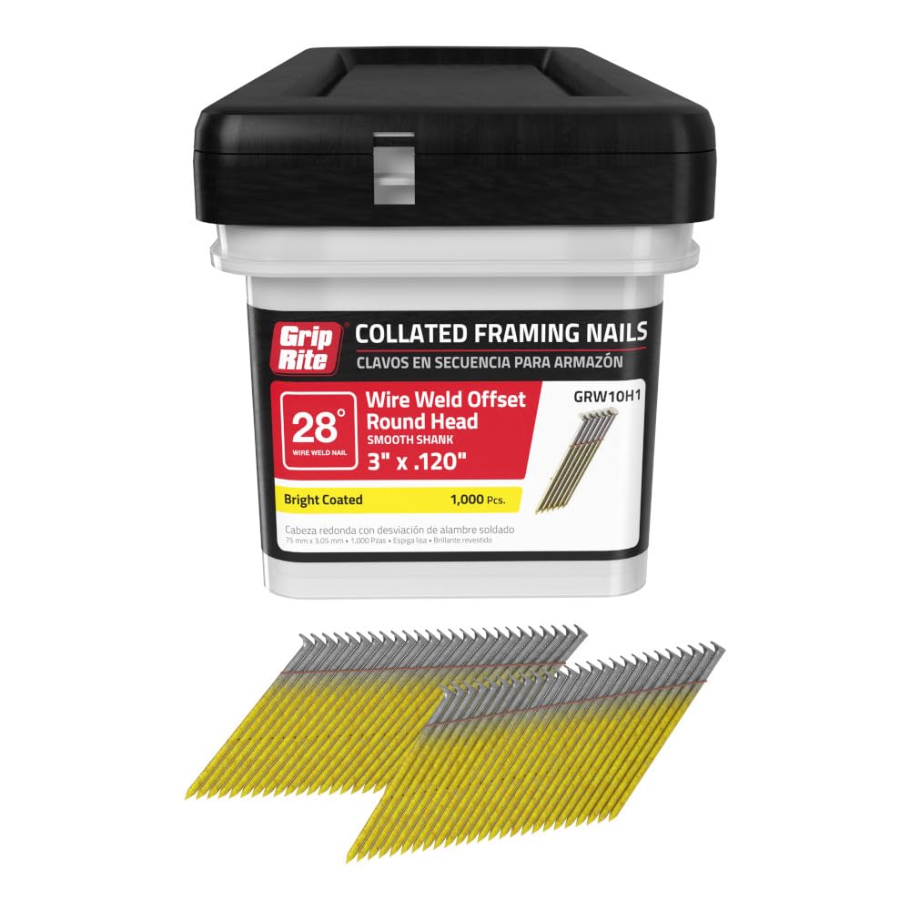 Grip-Rite GRW10H1 28-Degree Collated Wire Fasteners, 3