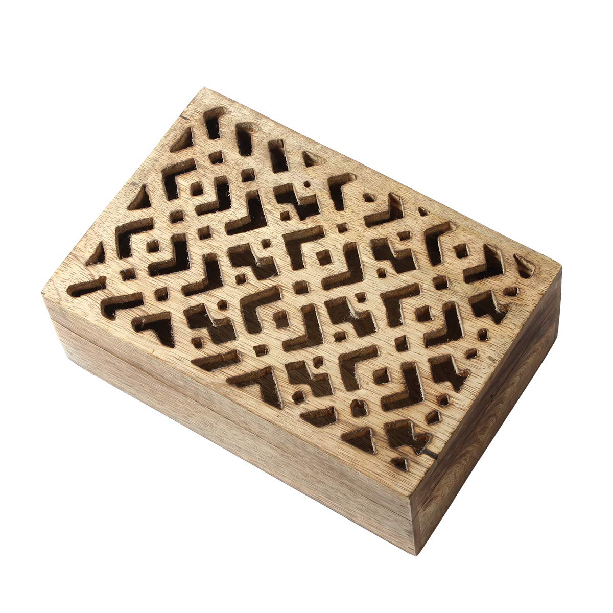 7x5 Inches Wooden Keepsake Box - Decorative Jewelry Organizer for Trinkets, Coins, Postcards, Watches | Perfect for Home Storage, Wedding Gifts & Memory Preservation
