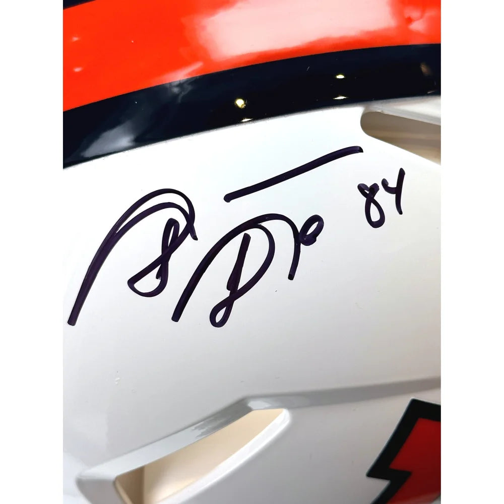 Authentic Denver Broncos Signed Helmet - John Elway, Shannon Sharpe, Ed McCaffrey & Rod Smith Autographs with COA - Perfect for NFL Memorabilia Collectors & Broncos Fans Display