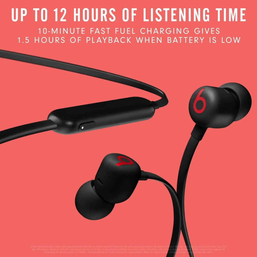 Beats Flex Wireless Earbuds - Bluetooth Earphones with Magnetic Earbuds, 12 Hour Battery, Built-in Mic for iPhone & Android - Perfect for Workouts, Commuting & Travel