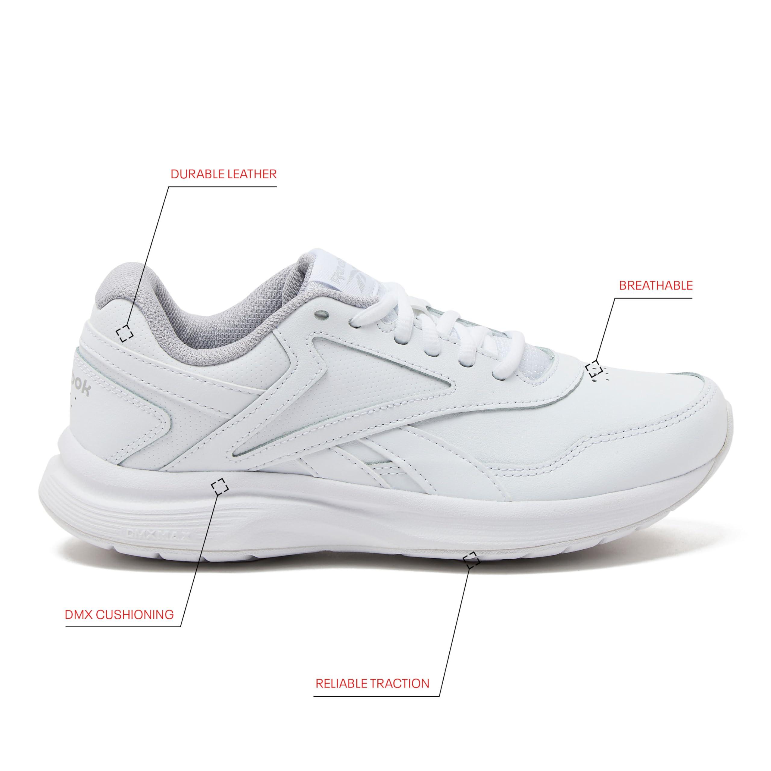Reebok Walk Ultra 7 DMX MAX Women's Walking Shoes - Comfortable & Supportive Sneakers for Walking, Running & Everyday Wear