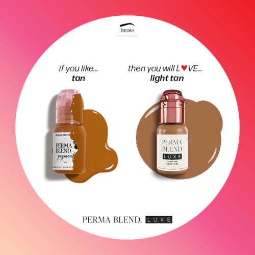Perma Blend Luxe Light Tan Pigment - Professional Tattoo Ink for Realistic Shading & Permanent Makeup | Ideal for Tattoo Artists & Cosmetic Professionals