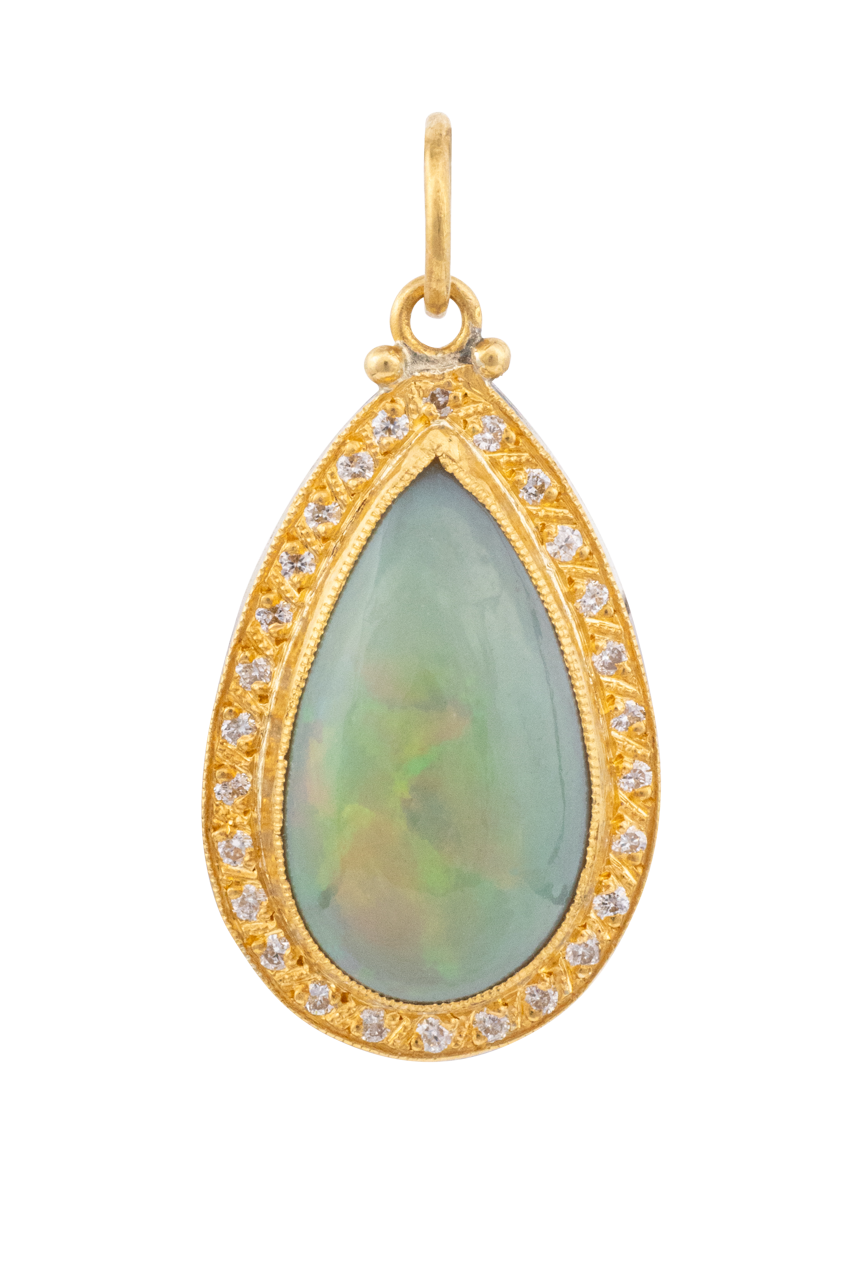Exquisite Opal and Diamond Pendant Necklace - 925 Sterling Silver Jewelry for Women - Perfect Gift for Birthday, Anniversary & Valentine's Day - Elegant Necklace for Party, Wedding & Special Occasions