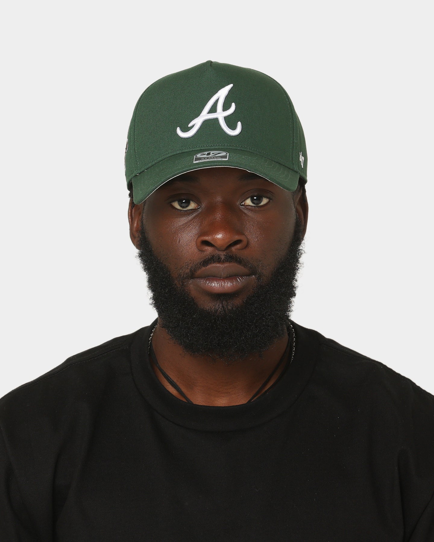 47 Brand Atlanta Braves Sure Shot 47 MVP DT Snapback Dark Green/Grey Adjustable Baseball Cap - Perfect for Sports Fans, Game Days & Casual Outfits