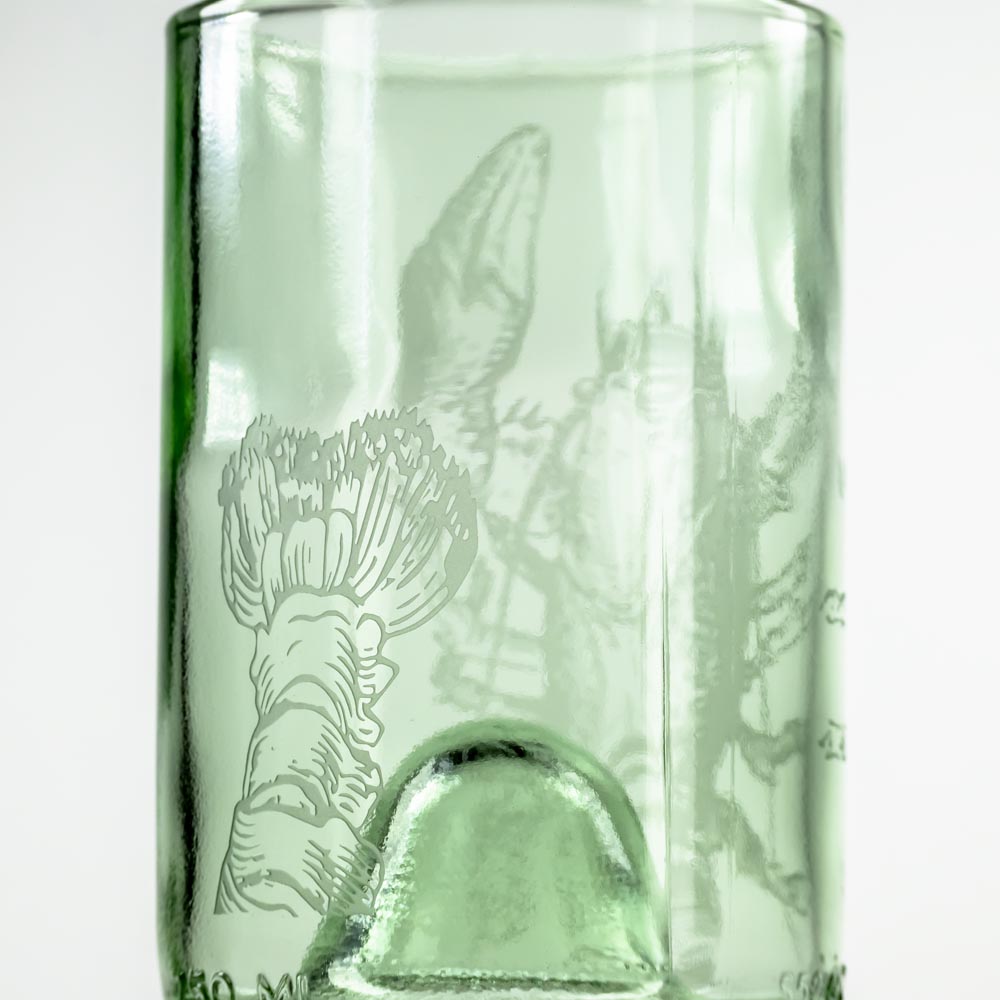 Eco-Friendly Upcycled Lola Lobster 12oz Green Reusable Tumbler Set of 4 | Sustainable Drinkware for Home, Office & Outdoor Adventures | BPA-Free Insulated Cups for Hot & Cold Beverages