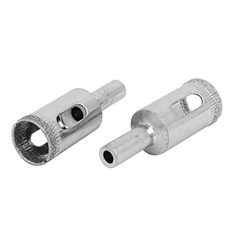 Diamond Coated Glass Hole Saw Drill Bit Set - 18mm Cutting Diameter, Round Shank, 2-Piece for Glass, Tile & Ceramic Drilling - Perfect for DIY Projects & Home Renovations
