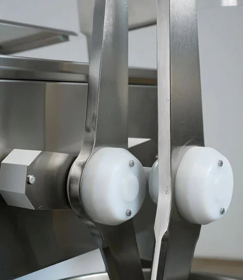 AMPTO Twin Diving Arms Mixer - 123 1/2 lb Dough Capacity, 208-220V/60/1PH Commercial Dough Mixer (Model IBT55INV) - Perfect for Bakeries, Pizza Shops & Commercial Kitchens