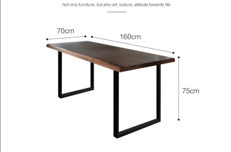 BRYCE Nordic Scandinavian Retro Solid Wood Dining Table - American Hardwood for Farmhouse, Rustic & Modern Dining Rooms