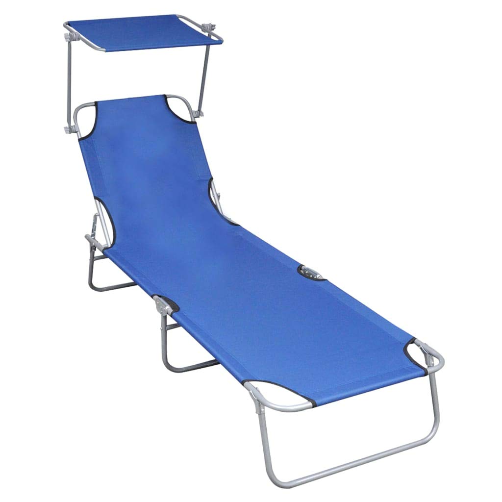 **Portable Folding Sun Lounger with Adjustable Canopy – Lightweight Aluminum Chaise Lounge Chair for Outdoor Relaxation – Perfect for Poolside, Beach, Patio, and Backyard**
