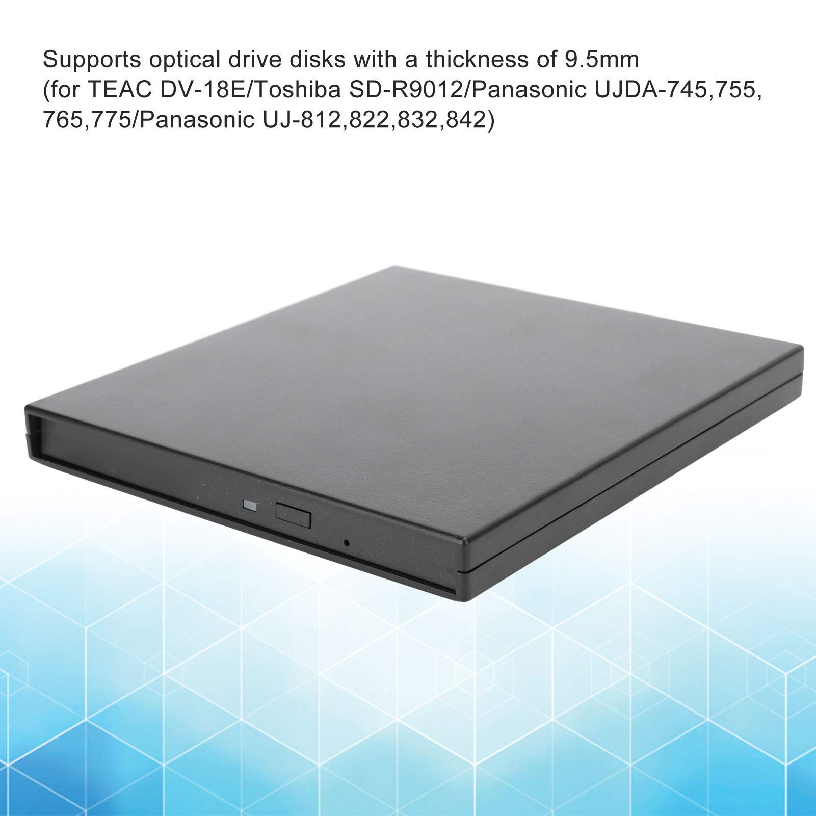 ASHATA USB 3.0 Portable External DVD Drive - CD/DVD ROM Burner for Laptop & Desktop PC, Compatible with Windows & Mac, Ideal for Home Office & Multimedia Entertainment