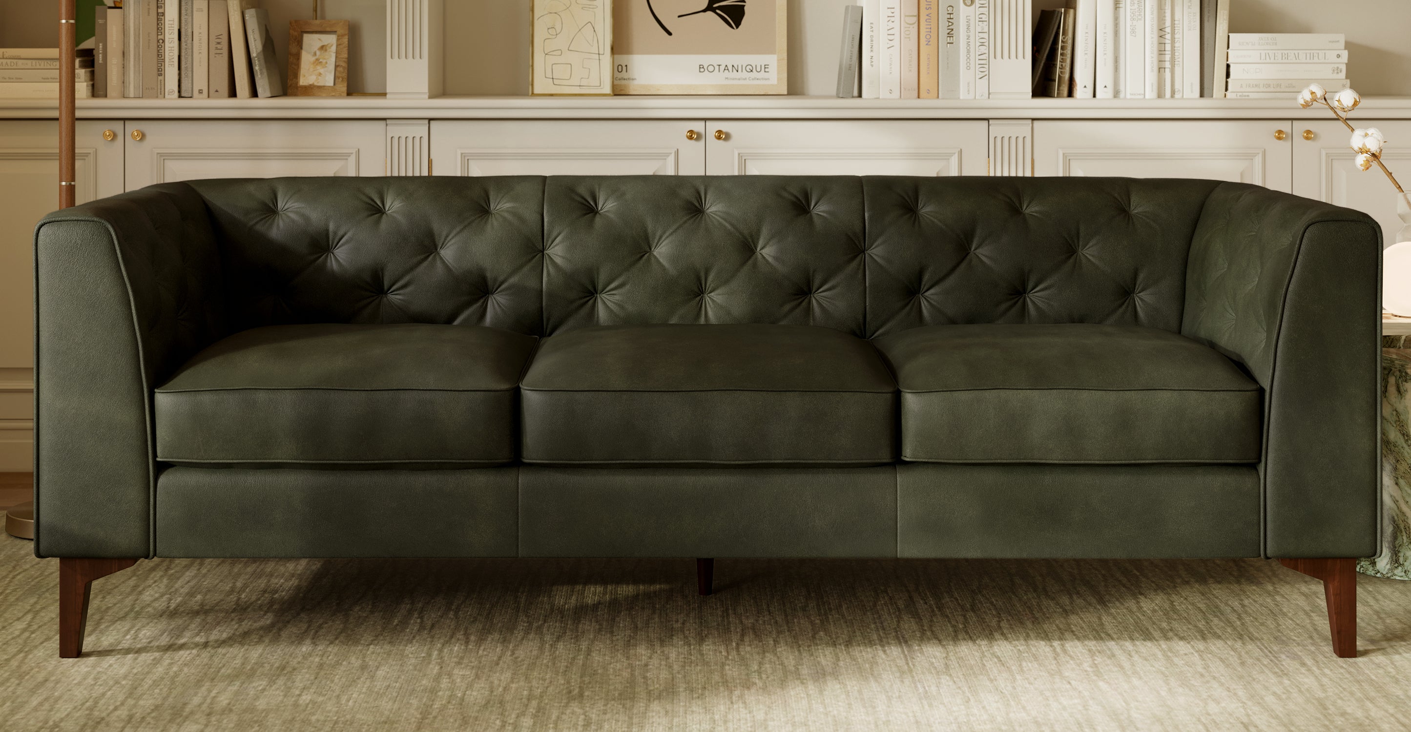 Essex Sofa - Modern Comfortable Couch for Living Room, Lounge & Office - Upholstered Fabric Sectional with Sturdy Frame - Perfect for Relaxing, Entertaining & Small Spaces