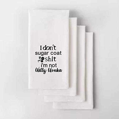Funny Tea Towel Set - Humorous Kitchen Dish Towels for Drying Dishes & Decor - Perfect for Gifts, Housewarming & Coffee Lovers