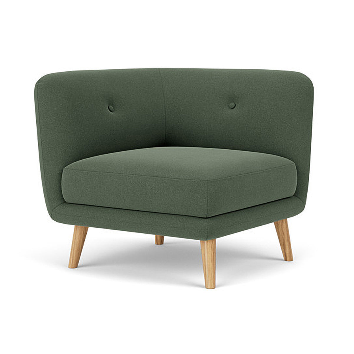 Alfred Fabric Right 1 Seater Modular Sofa - Modern Comfortable Single Chair for Living Room, Bedroom & Small Spaces