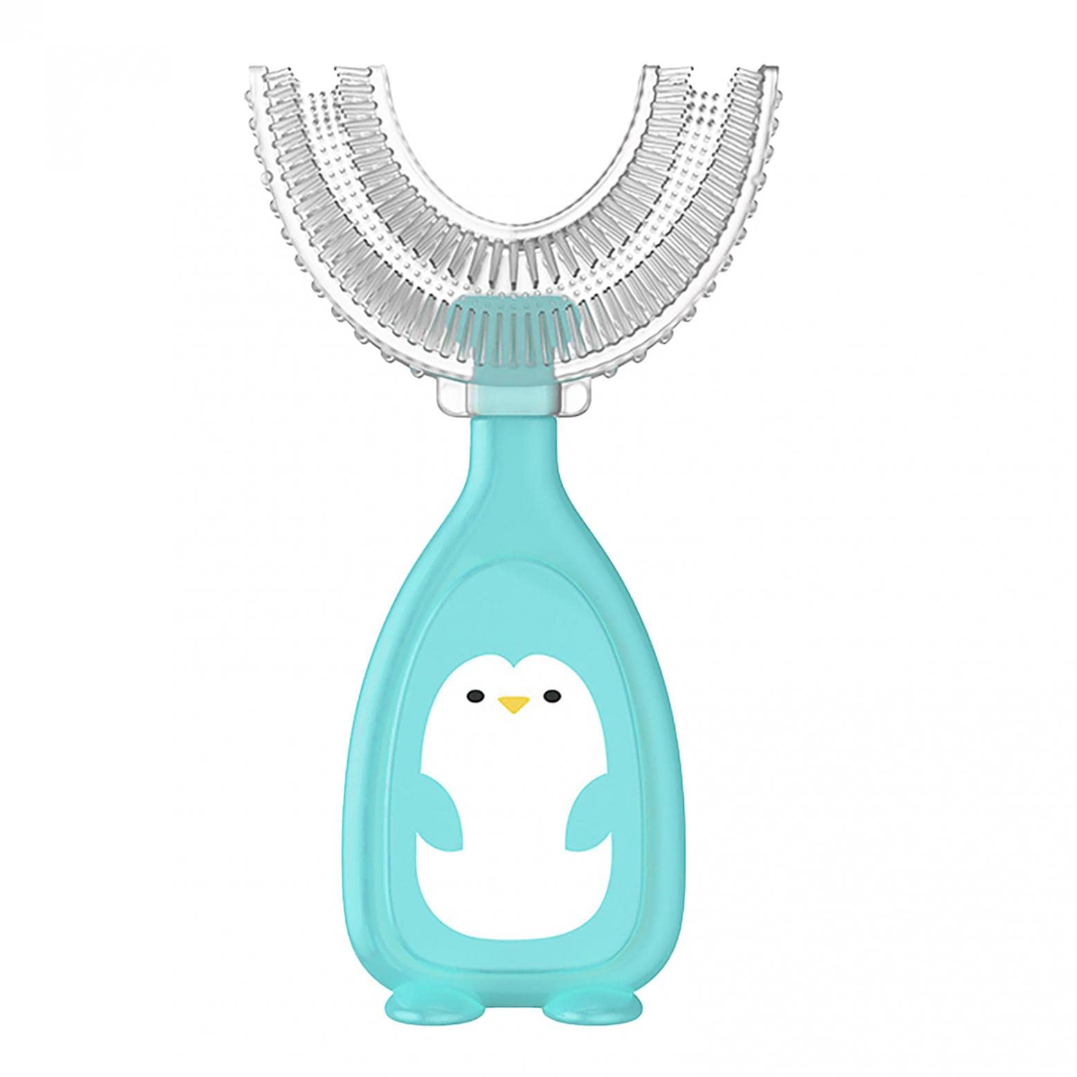 U-Shaped Kids Toothbrush with Soft Silicone Brush Heads - Gentle Teeth Whitening & Massage Tool for Children Ages 2-12 | Perfect for Morning & Nighttime Oral Care Routine