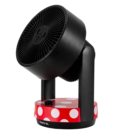 Minnie Mouse Disney X Mistral MHV70 7-Inch High Velocity Fan - Portable Cooling for Home, Office, and Dorm Rooms - Perfect for Summer, Bedrooms, and Small Spaces