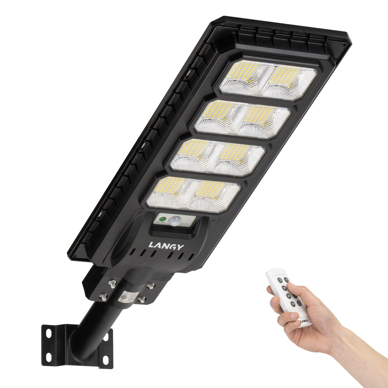 200W LED Solar Street Light - 360 High Lumens Solar Powered Outdoor Security Light with Dusk to Dawn Sensor | Perfect for Driveways, Pathways, Gardens & Parking Lots
