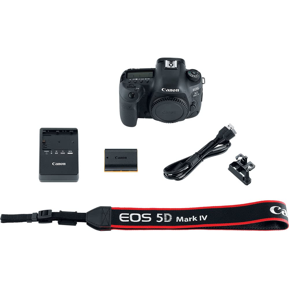 Canon EOS 5D Mark IV 30.4MP Full Frame DSLR Camera Body (Renewed) with 4K Video, Pro Audio Kit, 128GB Memory, Tripod & Corel Software - Perfect for Professional Photography, Videography & Travel Vlogging