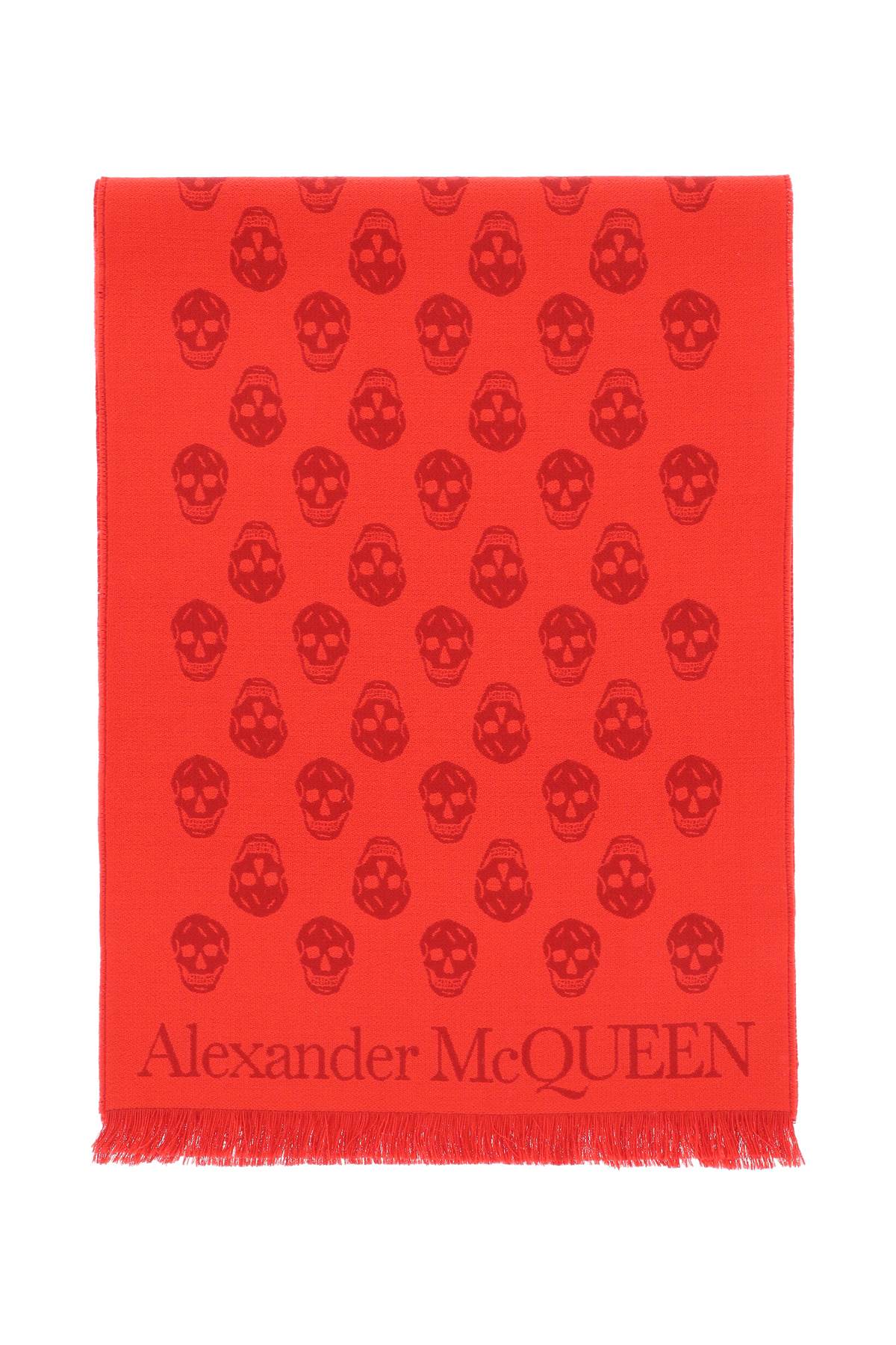 Alexander McQueen Reversible Skull Wool Scarf - Warm Winter Fashion Accessory for Men & Women - Perfect for Cold Weather, Outdoors & Gift Giving